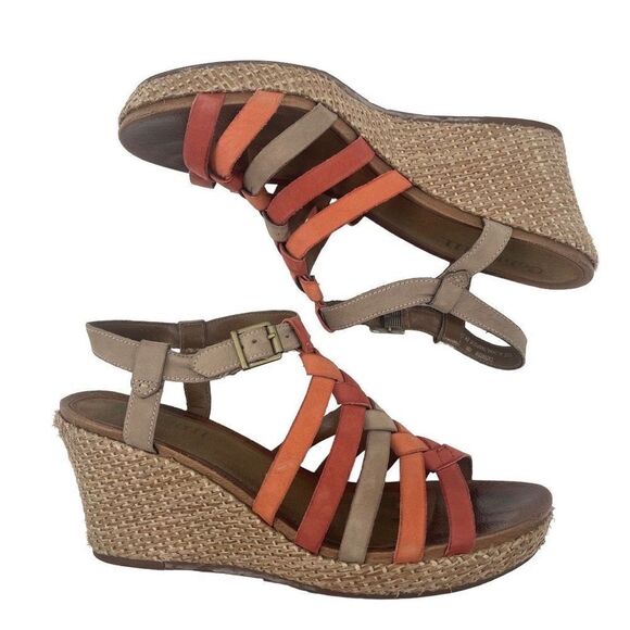 Cobb Hill by New Balance Womens Wedge Sandals 3.5" Heels Strappy Multicolor 10 - Picture 2 of 15